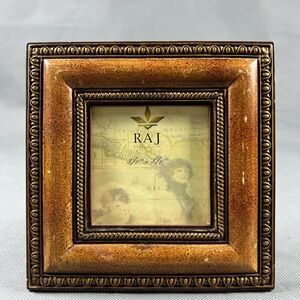 Vintage Raj Ornate Gold Gilt Chunky Wood Picture Frame Gallery Wall 3.5 x 3.5
